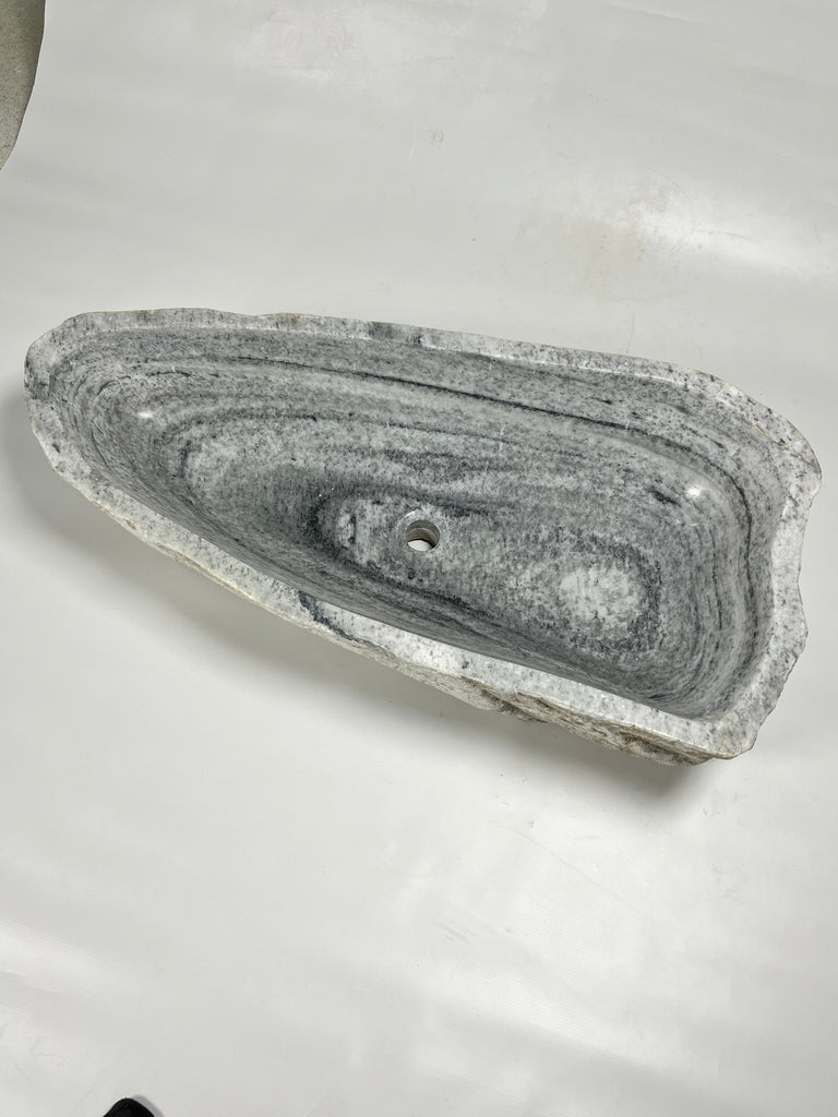 Grey Rippled River Stone Sink