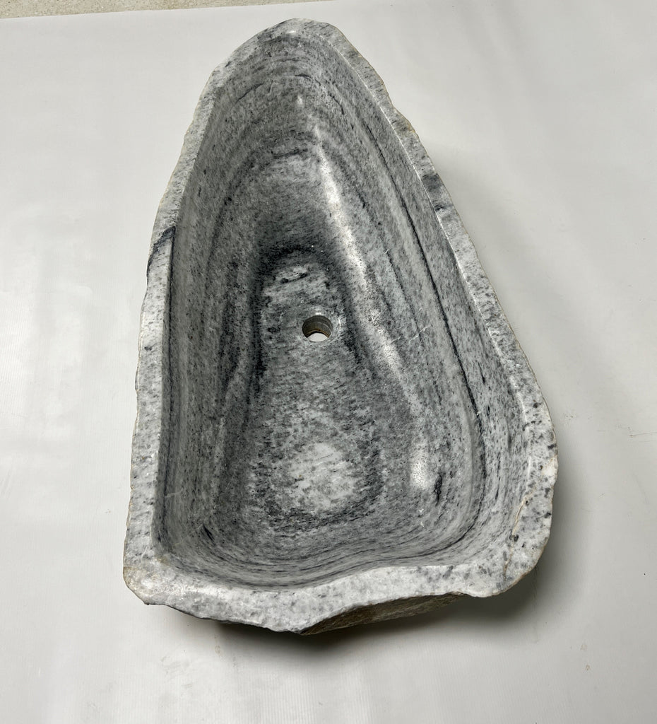 Grey Rippled River Stone Sink