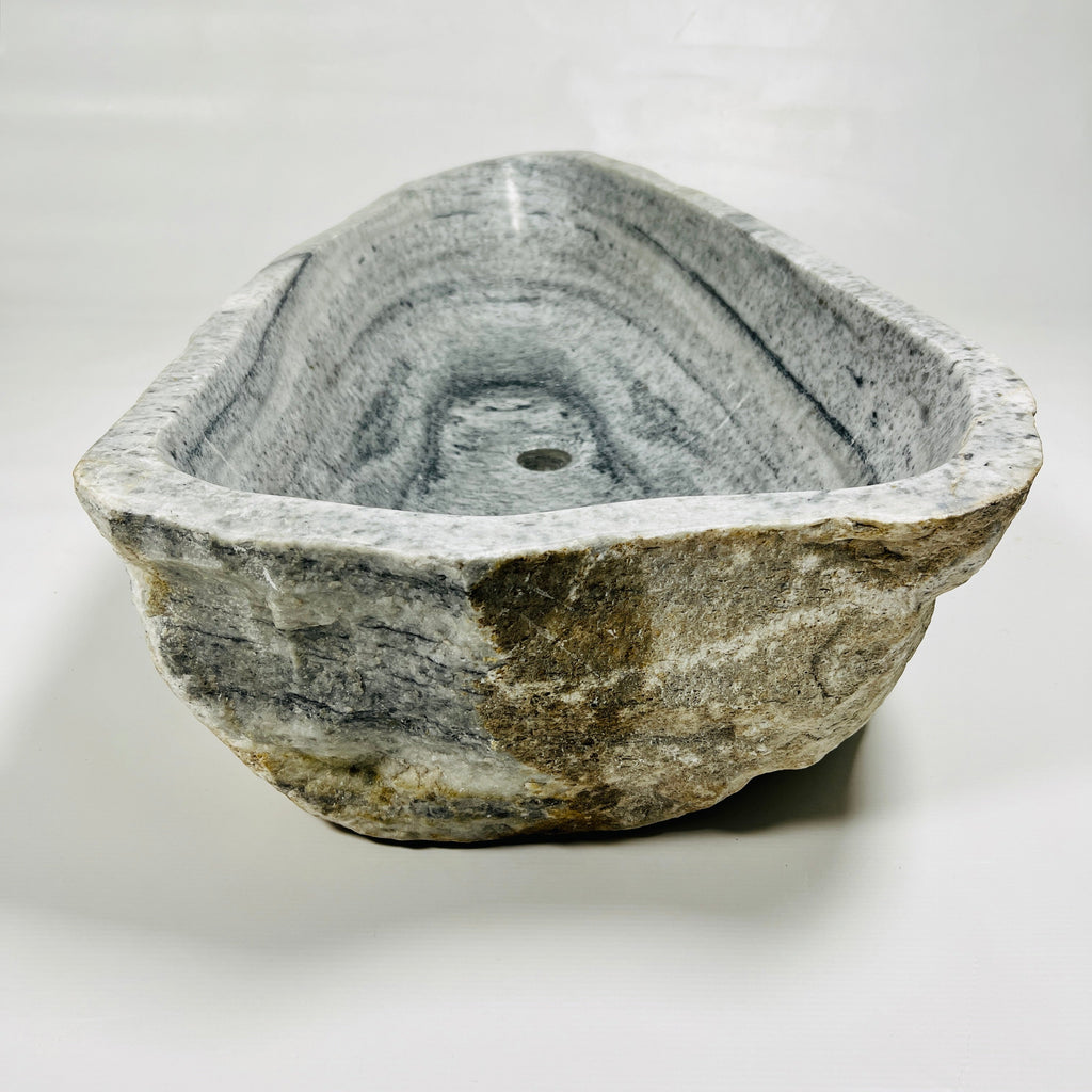 Grey Rippled River Stone Sink