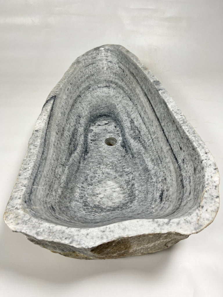 Grey Rippled River Stone Sink