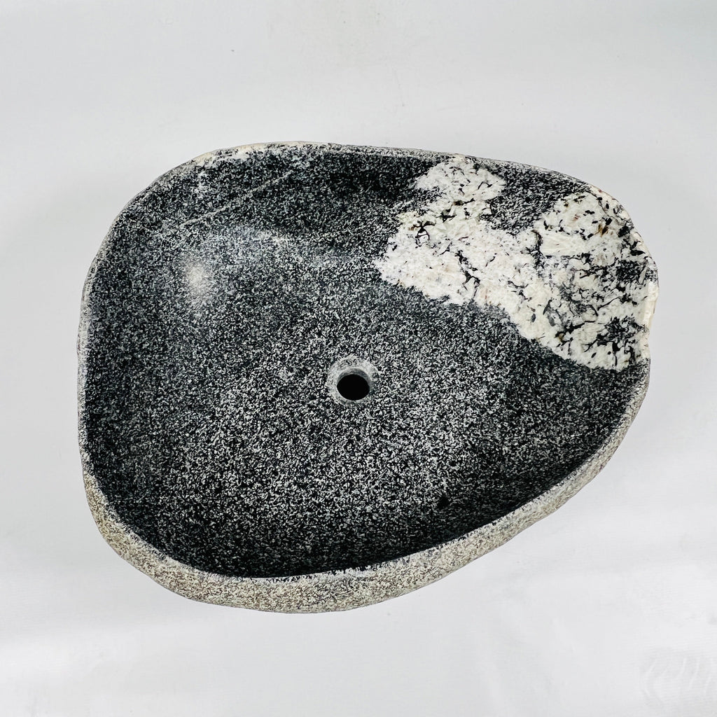 White Marked River Stone Sink