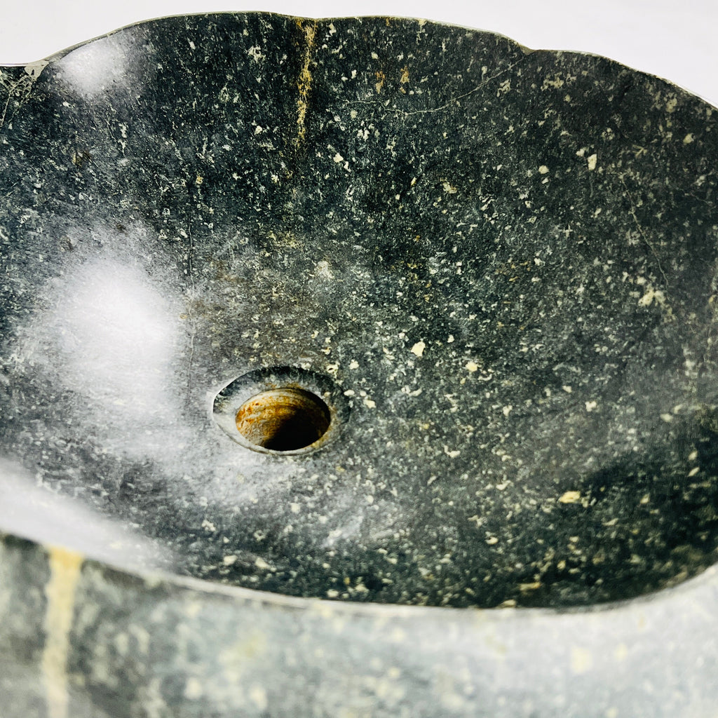 Green Sparkle River Stone Sink