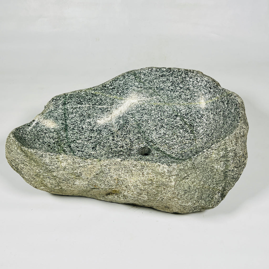 Grey Spotted River Stone Sink