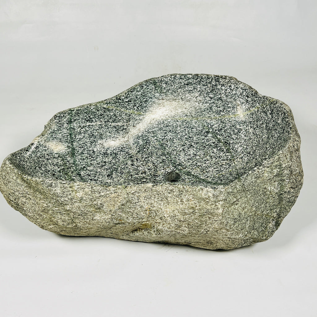 Grey Spotted River Stone Sink