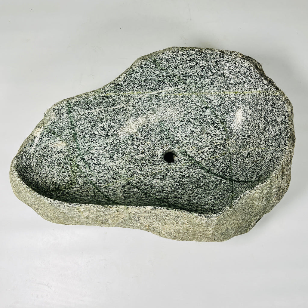 Grey Spotted River Stone Sink