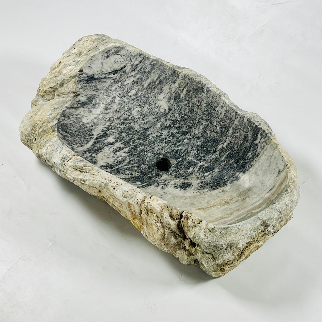 Honey Glazed River Stone Sink