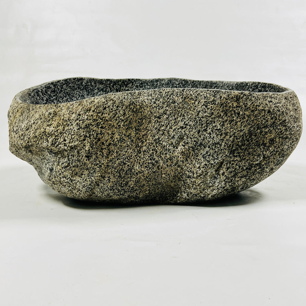 White Dotted River Stone Sink