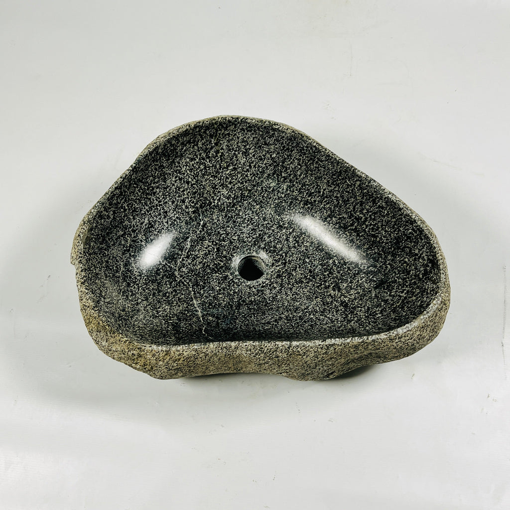 White Dotted River Stone Sink