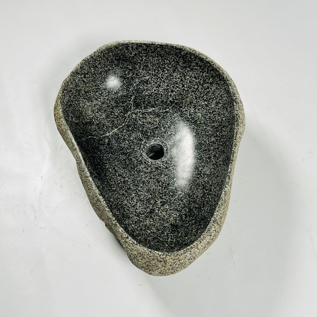 White Dotted River Stone Sink