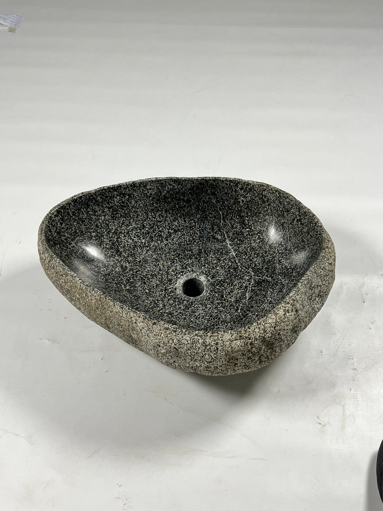 White Dotted River Stone Sink