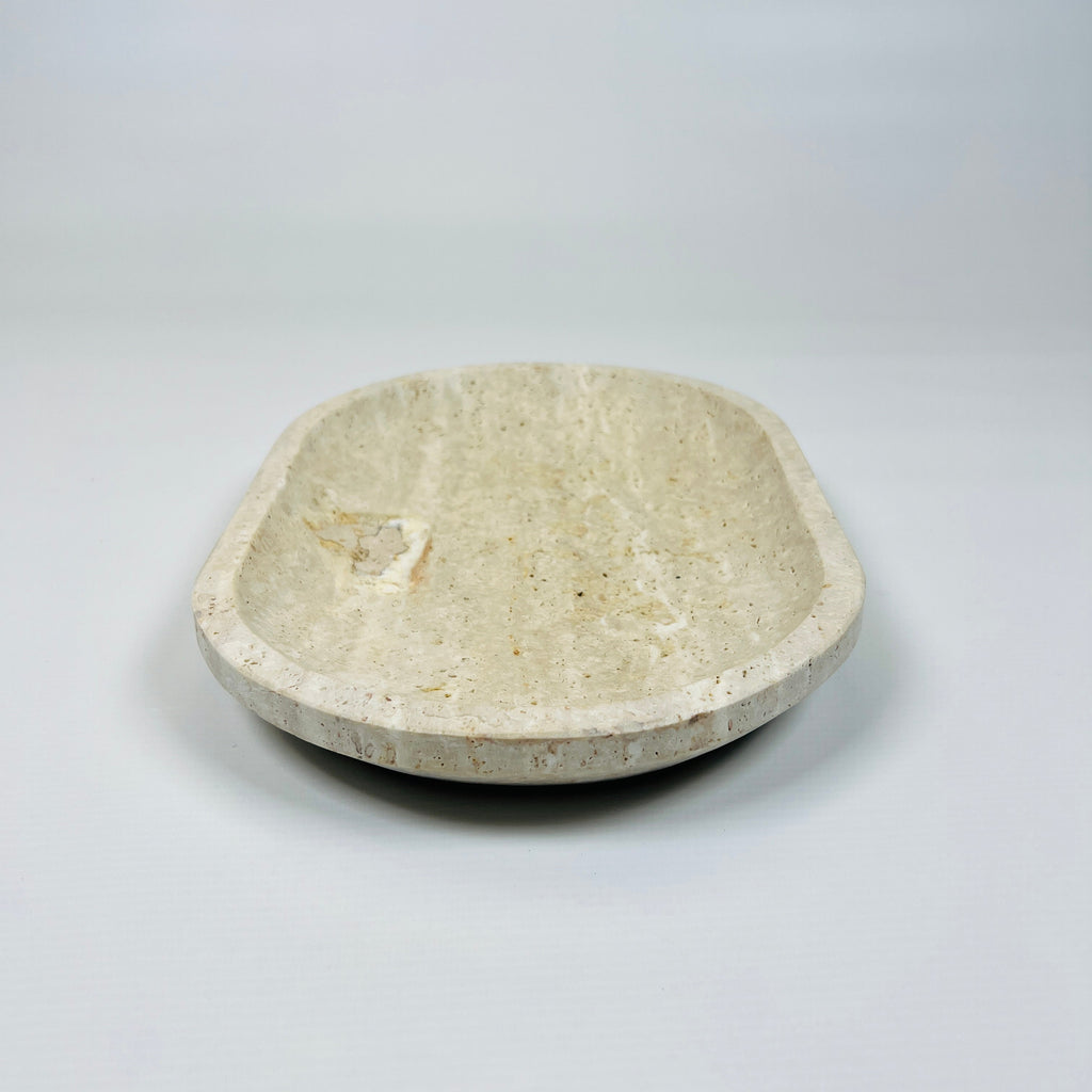 Travertine Oval Marked Tray (Small)