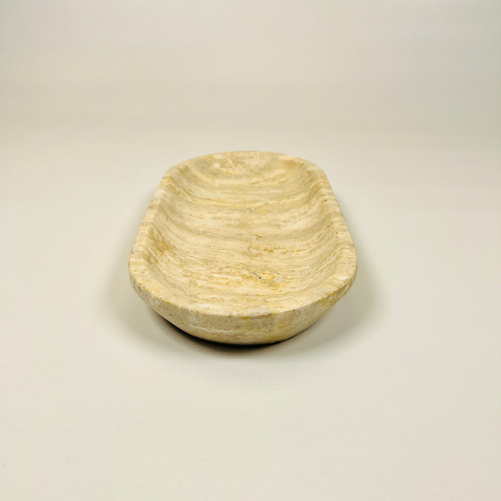 Travertine Oval Grazed Tray