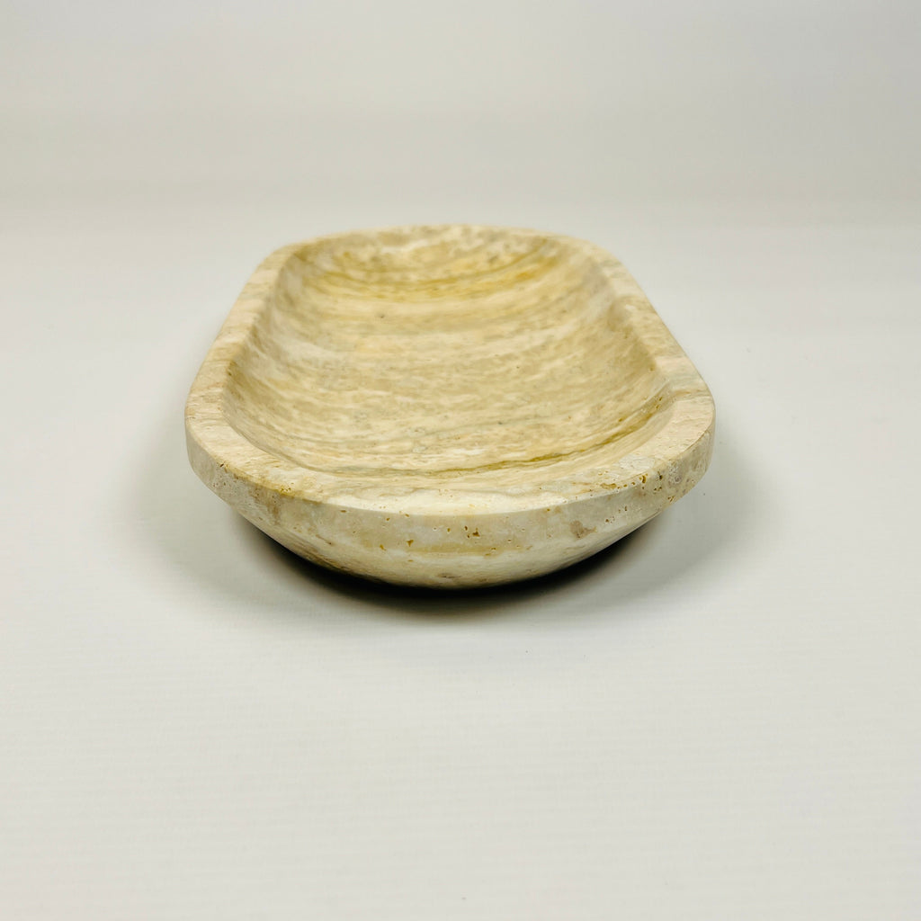 Travertine Oval Grazed Tray