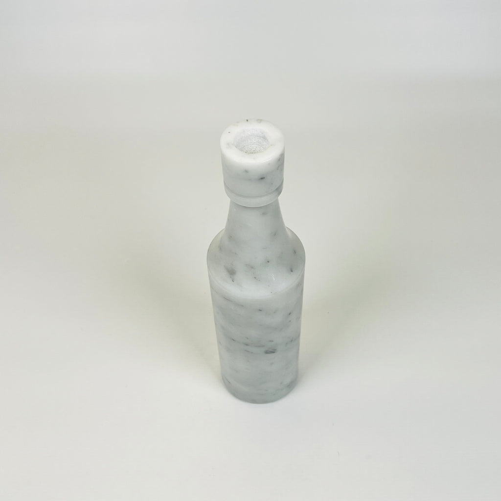 Wine Grey Marble Decor Bottle Candle Stand