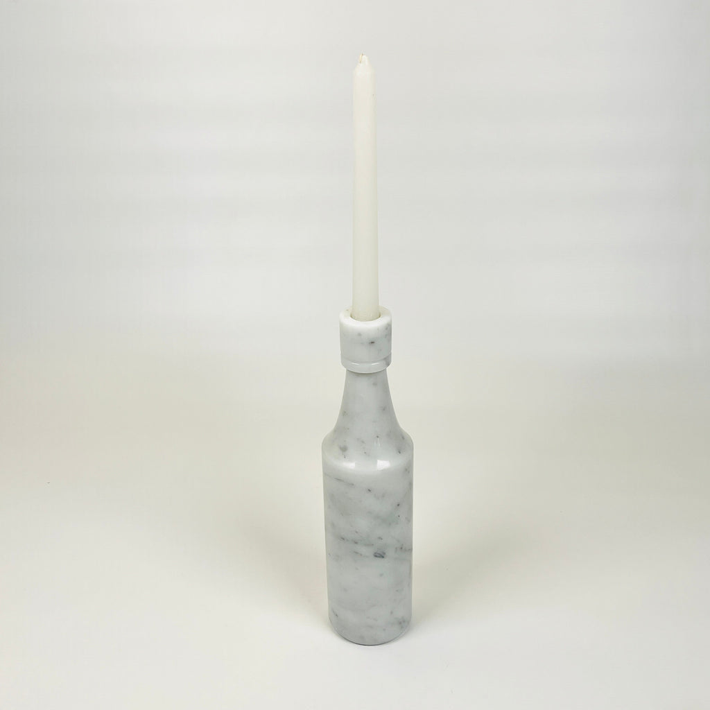 Wine Grey Marble Decor Bottle Candle Stand