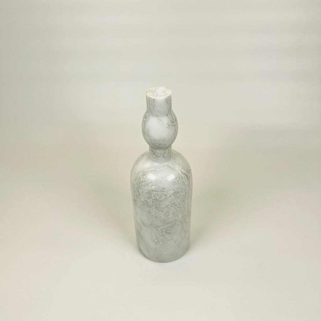 Long Bulb Neck Marble Decor Bottle Candle Stand