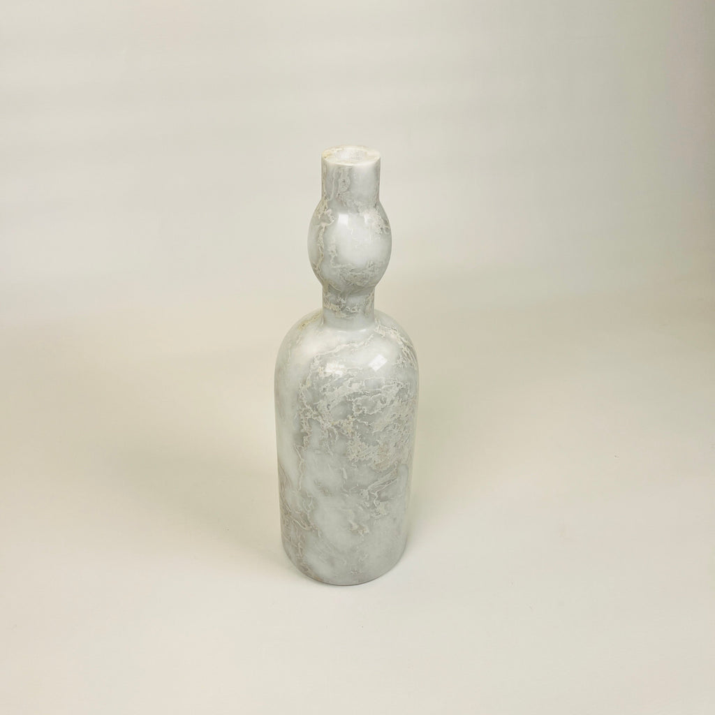 Long Bulb Neck Marble Decor Bottle Candle Stand