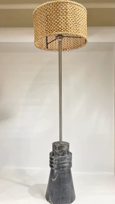 Ringlet Black Taxila Stone Floor Lamp