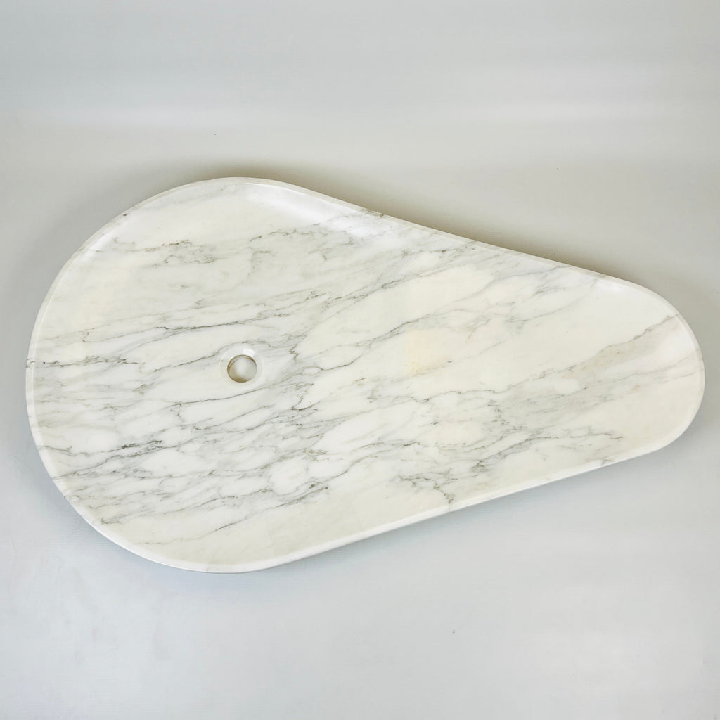 Tear Drop Grey Webbed Marble Sink