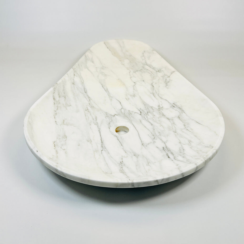 Tear Drop Grey Webbed Marble Sink