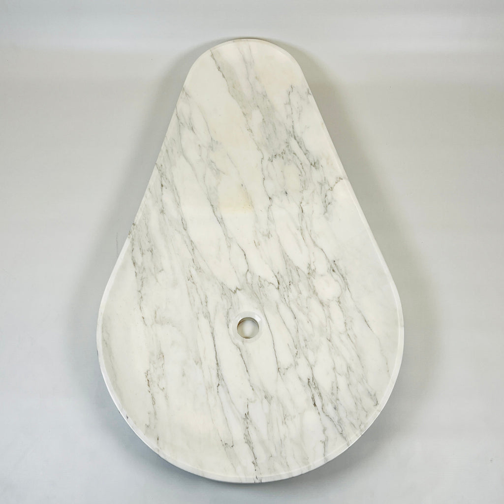 Tear Drop Grey Webbed Marble Sink