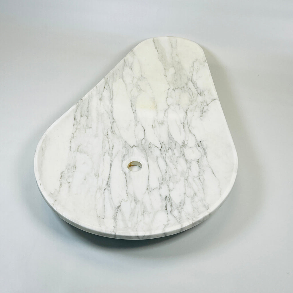 Tear Drop Grey Webbed Marble Sink