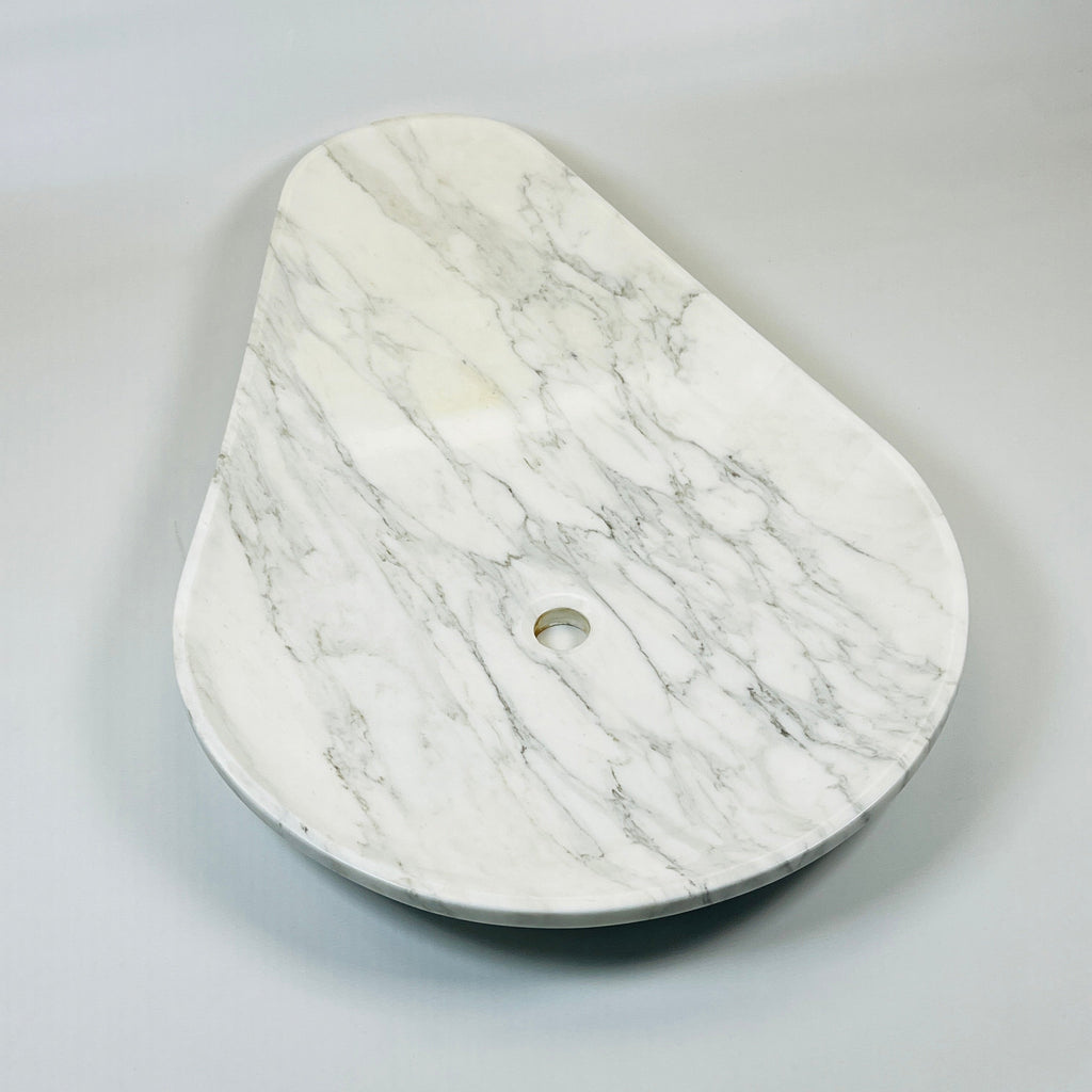 Tear Drop Grey Webbed Marble Sink