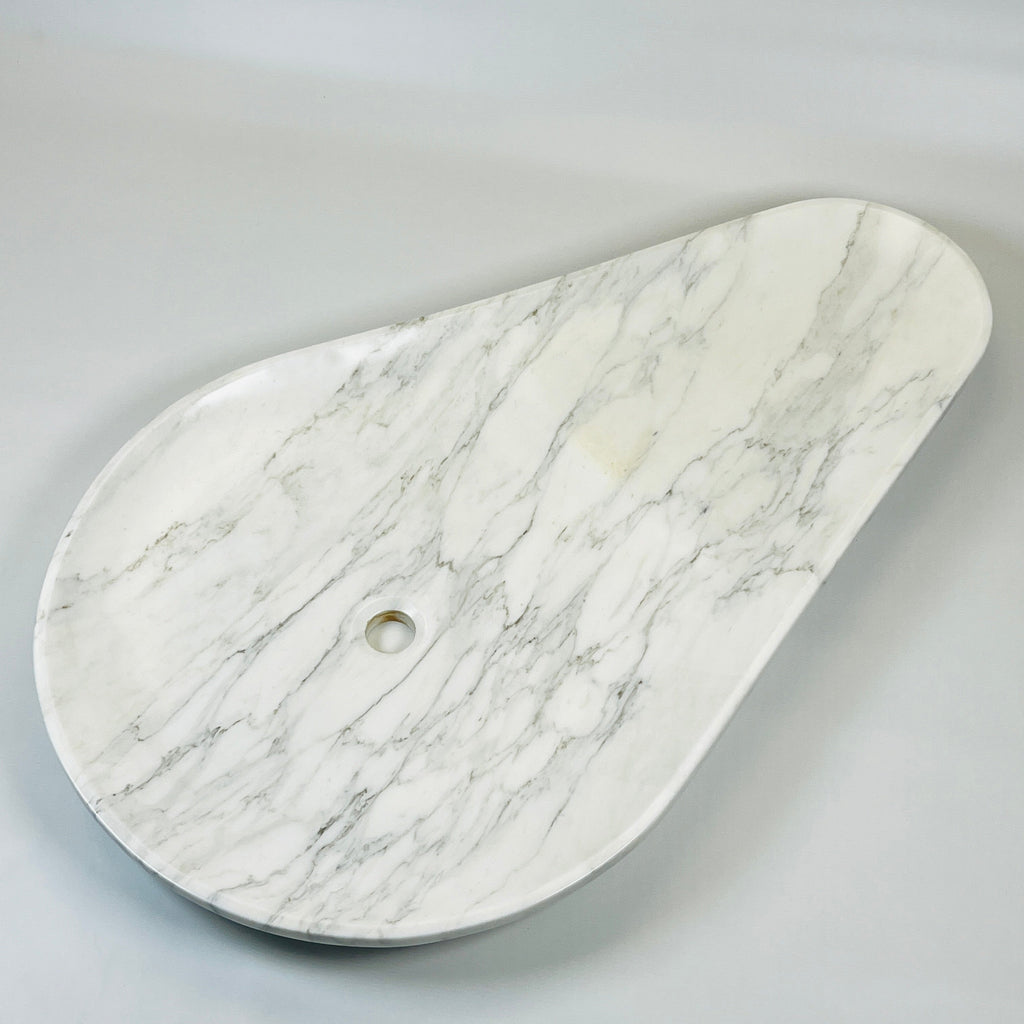 Tear Drop Grey Webbed Marble Sink