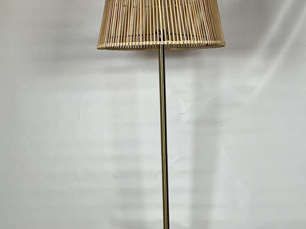 Ringed Grey Streaked Taxila Stone Floor Lamp