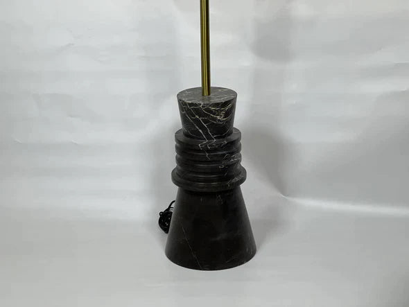 Ringlet Black Taxila Stone Floor Lamp