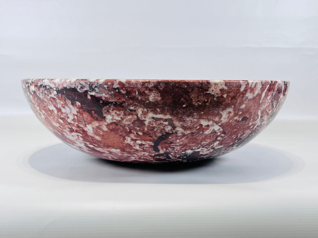 Red Streaked Marble Sink