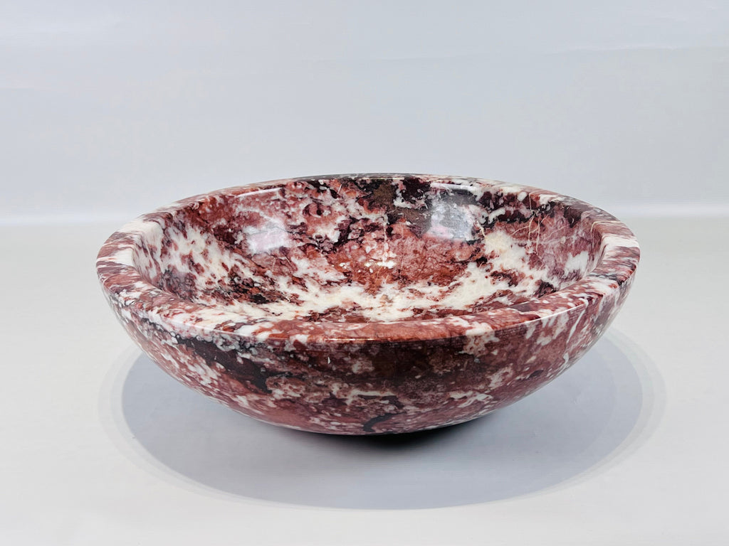 Red Streaked Marble Sink