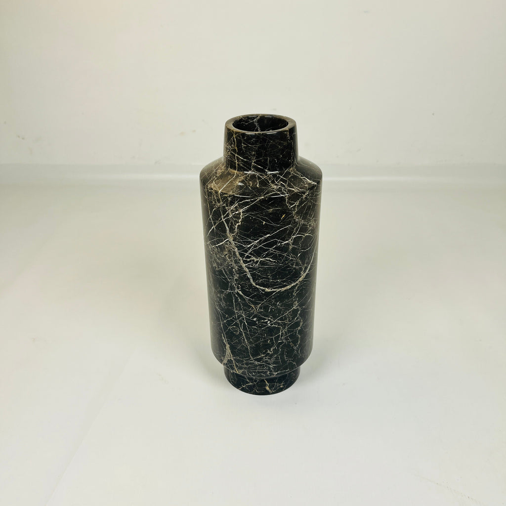 Cylindrical Golden Veined Vase