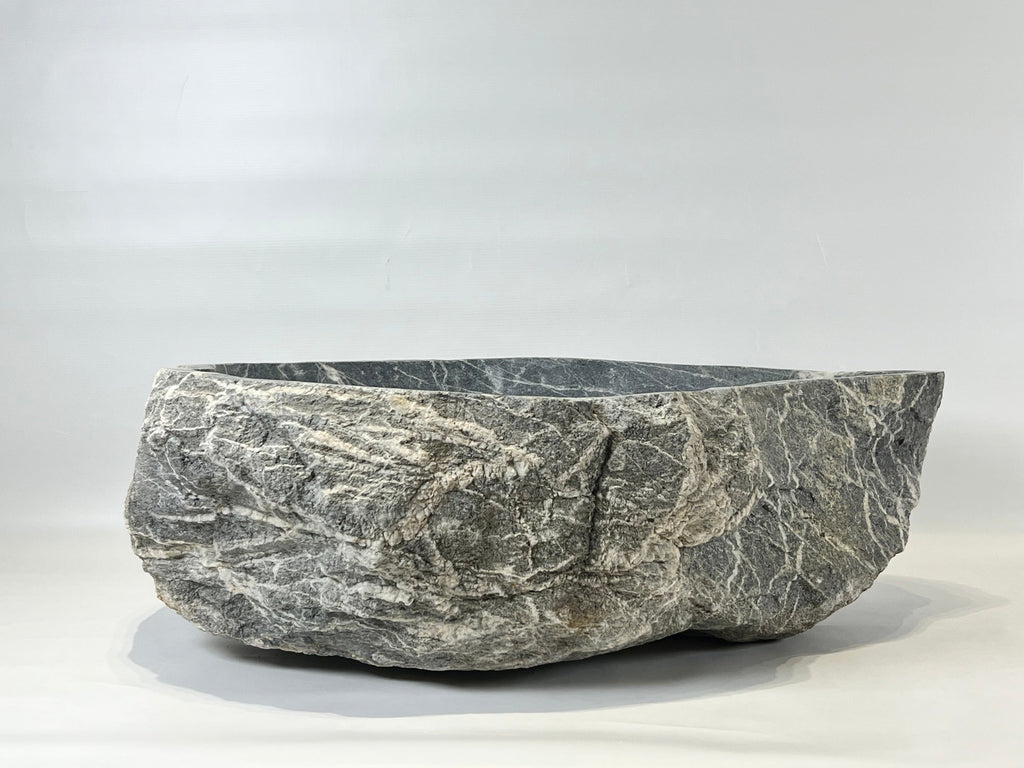 Grey Webbed River Stone Sink