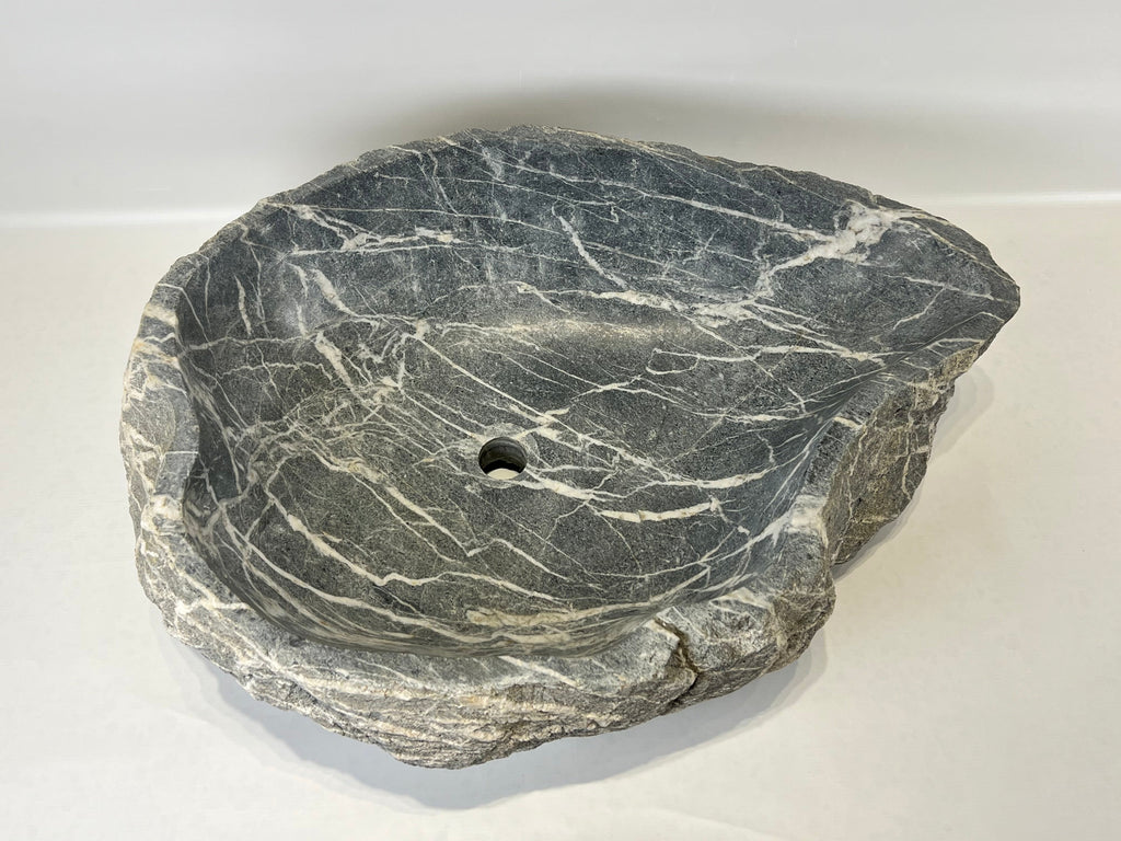 Grey Webbed River Stone Sink