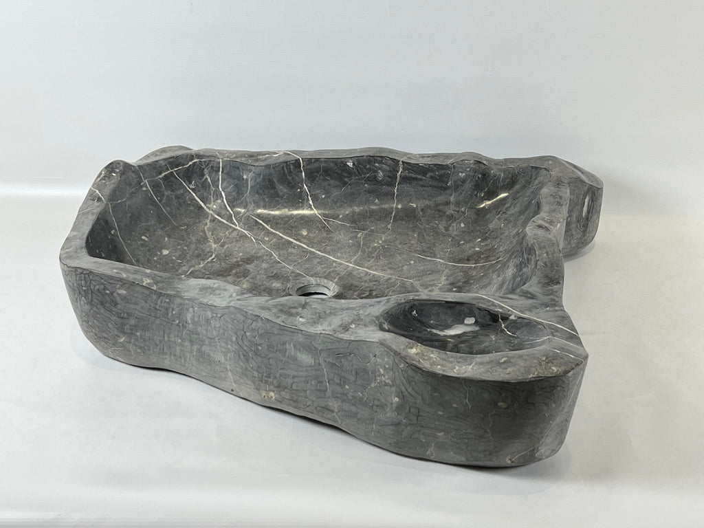 Dark Grey Webbed River Stone Sink