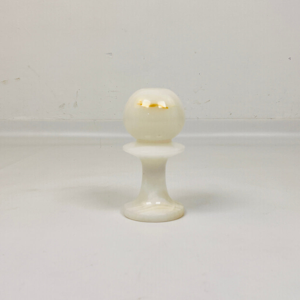 Pawn White Onyx Candle Stand