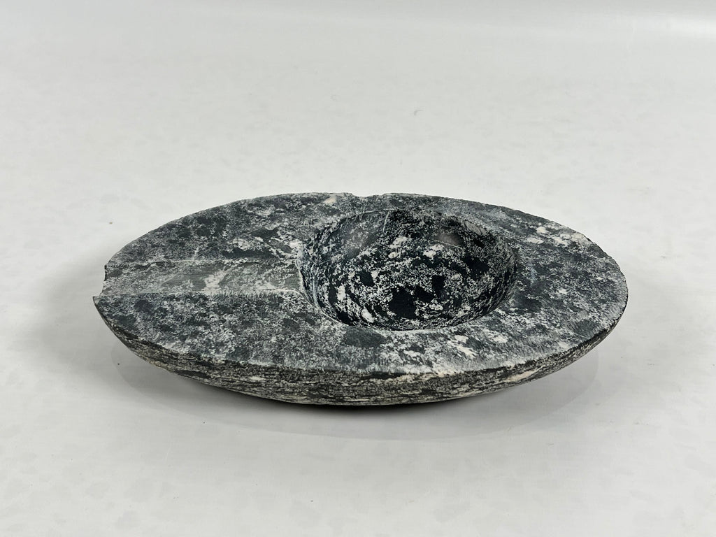 River Stone White Blotched Ash Tray