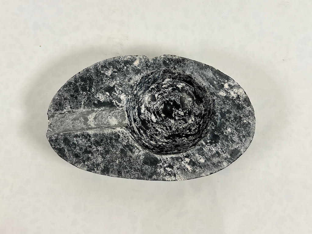 River Stone White Blotched Ash Tray