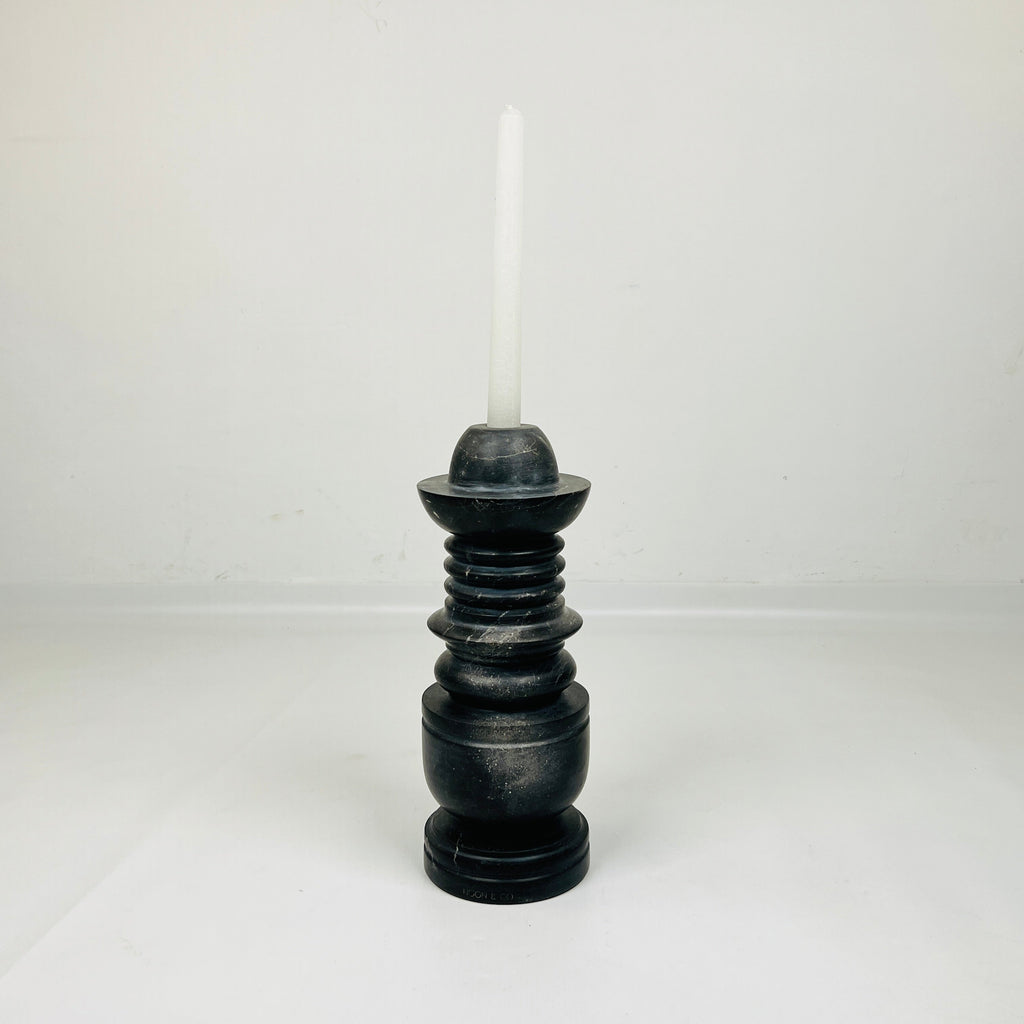 Rings of Hope Golden Streaked  Marble Candle Stand