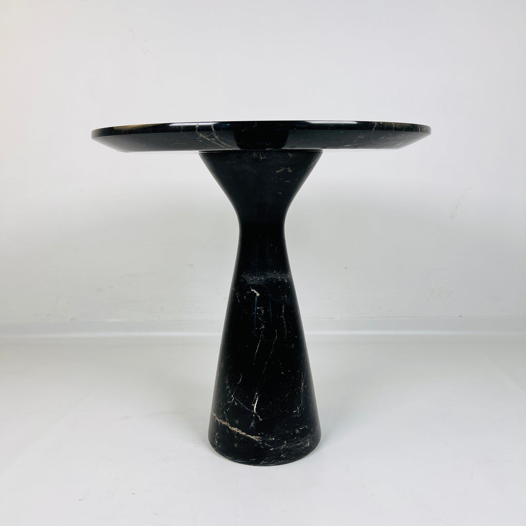 Minimalist Black Streaked Side Table