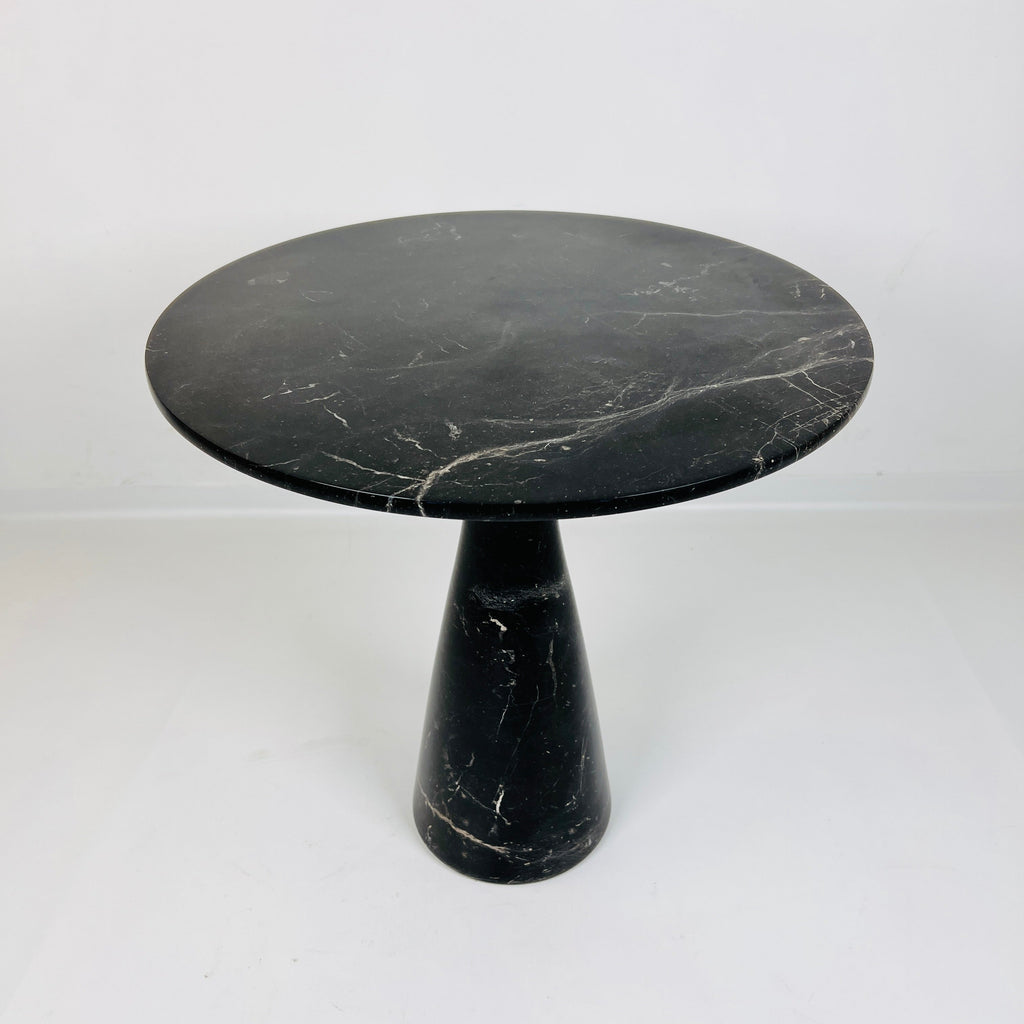 Minimalist Black Streaked Side Table