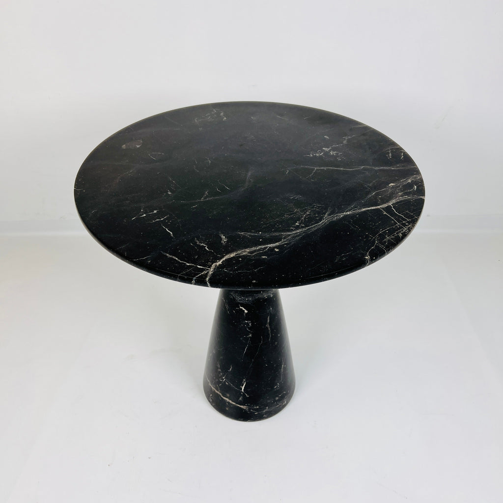 Minimalist Black Streaked Side Table