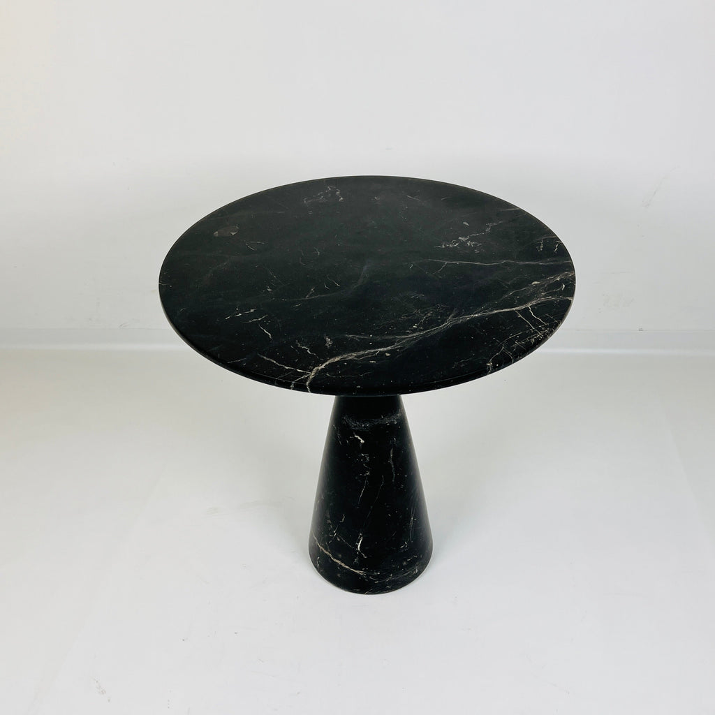 Minimalist Black Streaked Side Table