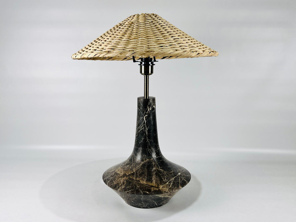 Bulged Saucer Black Table Lamp