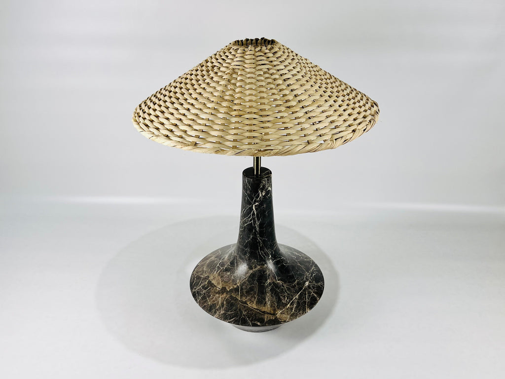 Bulged Saucer Black Table Lamp