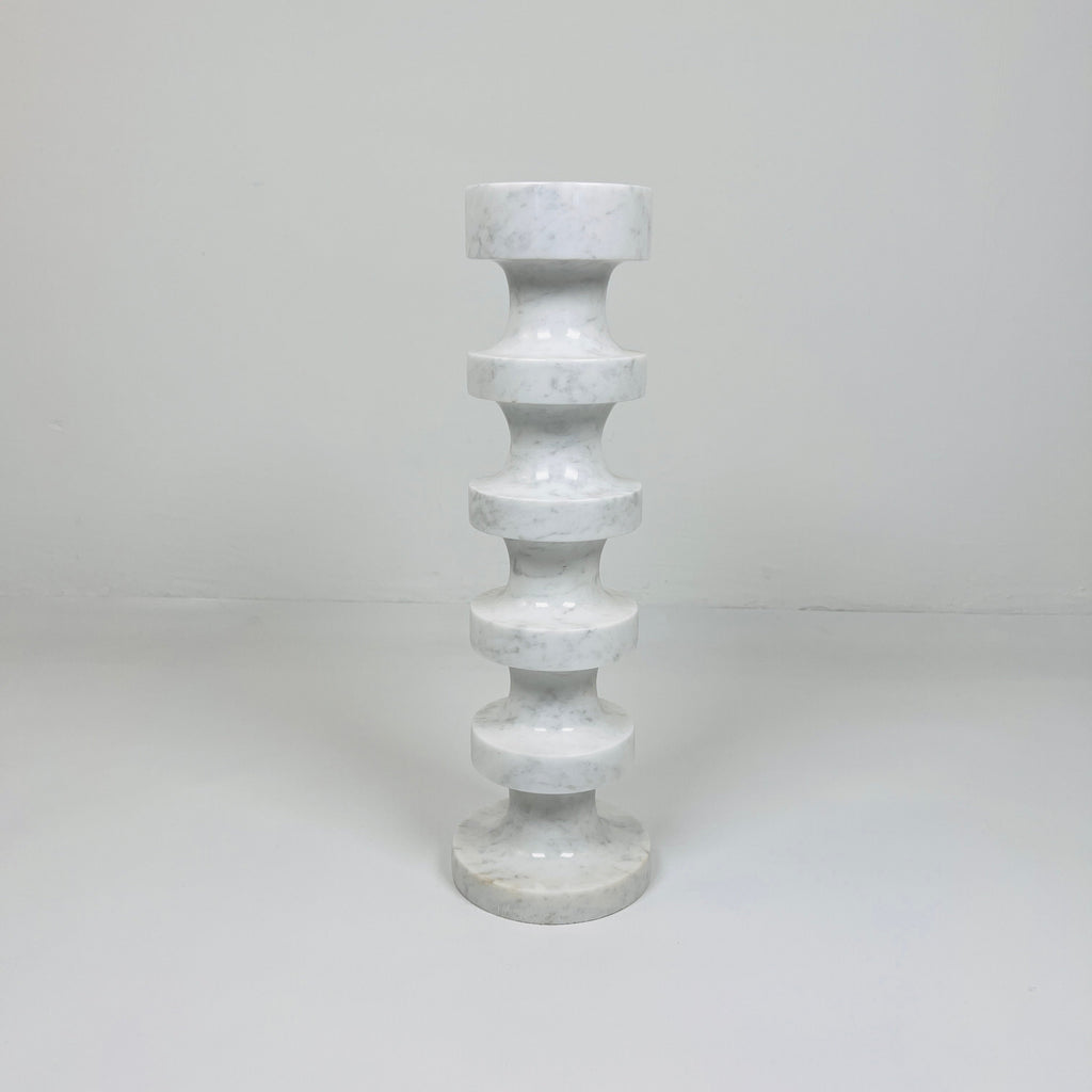 Stacked Disc Grey Marble Candle Stand (Extra Large)