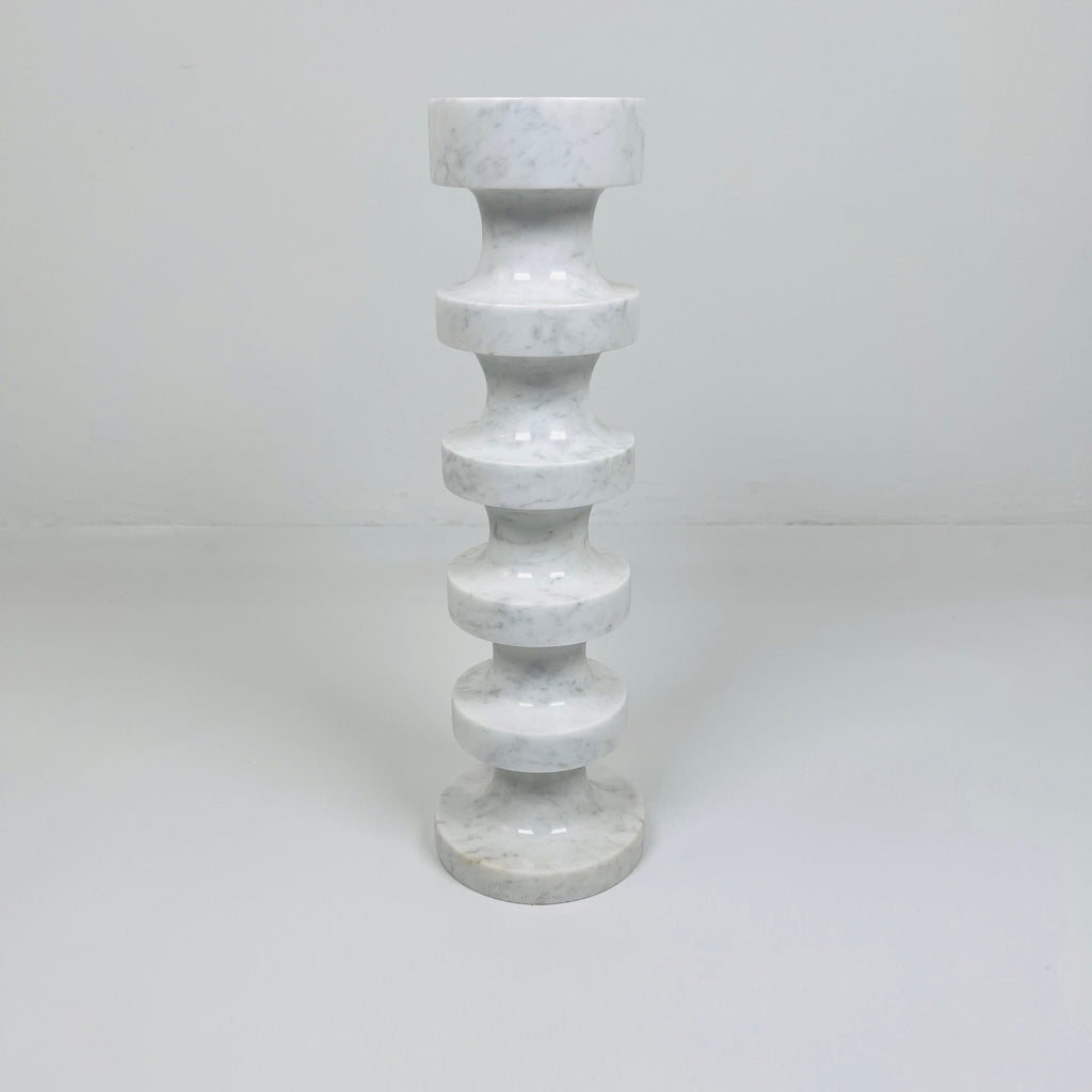 Stacked Disc Grey Marble Candle Stand (Extra Large)