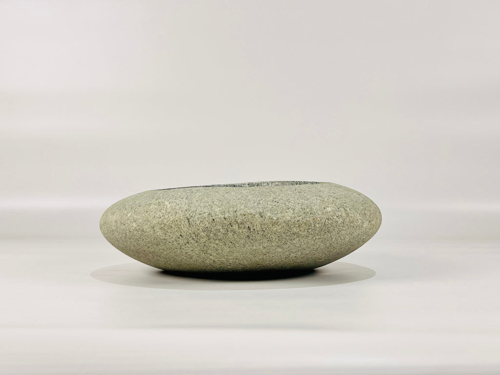 Grey Spotted River Stone Bowl