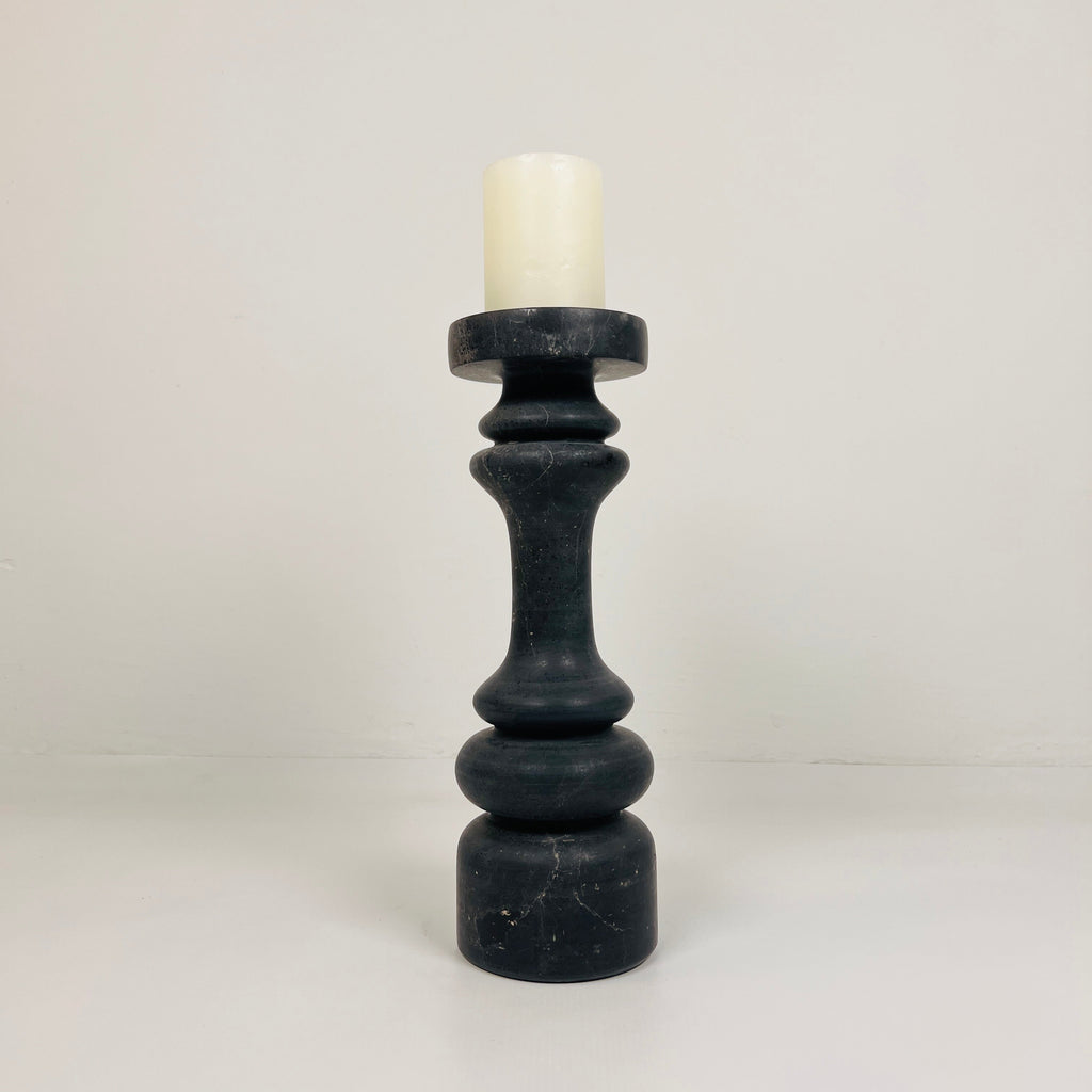 Pillar Black Candle Stand (Medium)